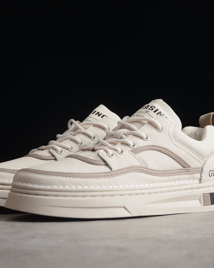 Gucci Off-White Elevated Sole Leather Sneaker