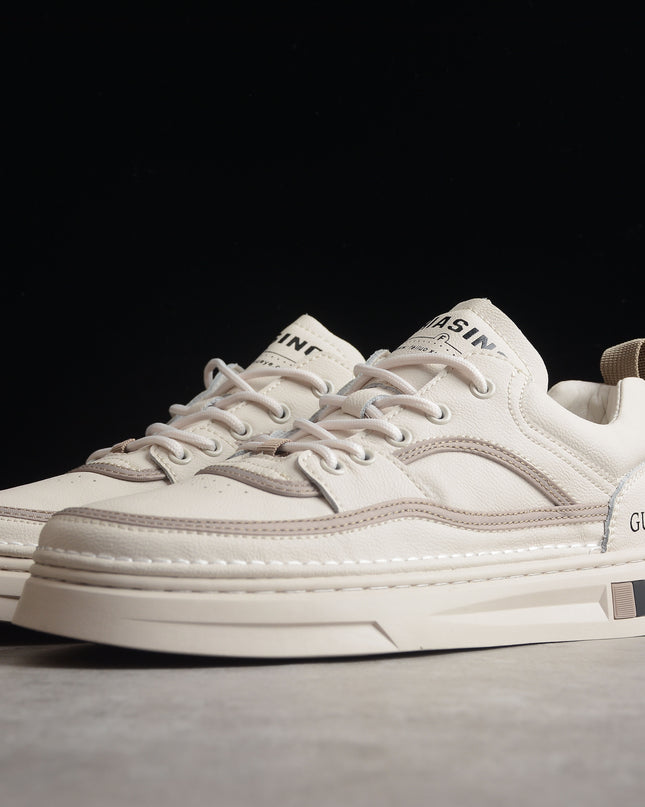 Gucci Off-White Elevated Sole Leather Sneaker