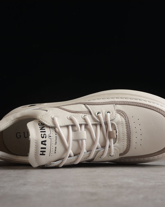 Gucci Off-White Elevated Sole Leather Sneaker