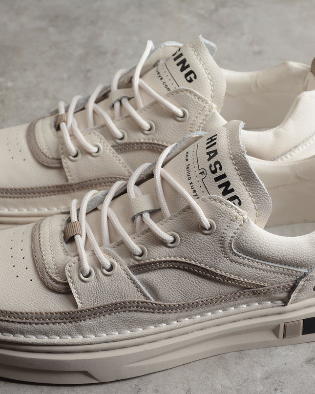 Gucci Off-White Elevated Sole Leather Sneaker