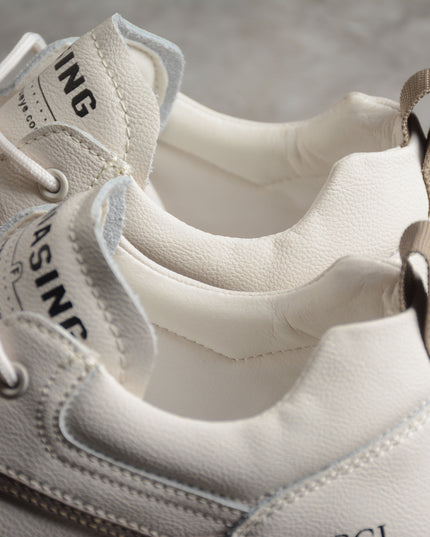 Gucci Off-White Elevated Sole Leather Sneaker