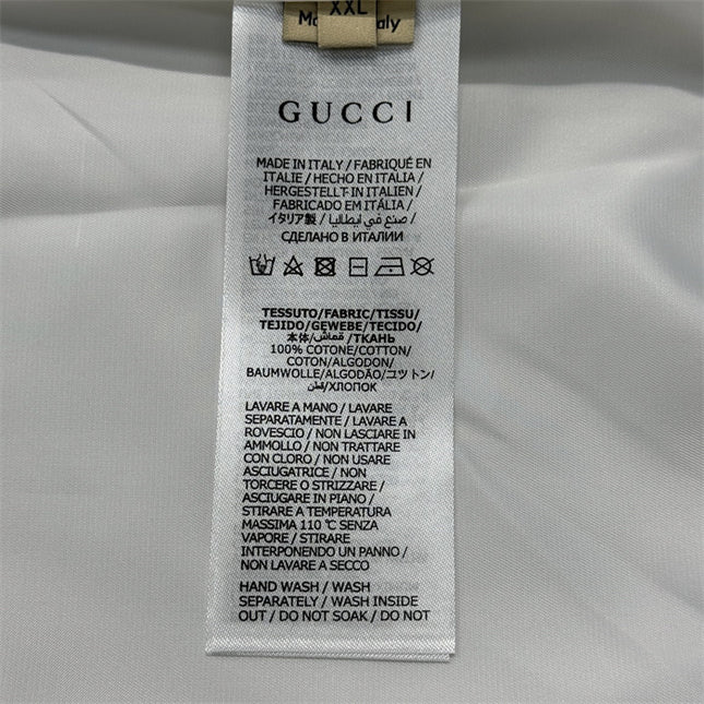 Gucci Off-White Satin GG Monogram Bomber Jacket