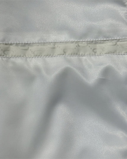 Gucci Off-White Satin GG Monogram Bomber Jacket