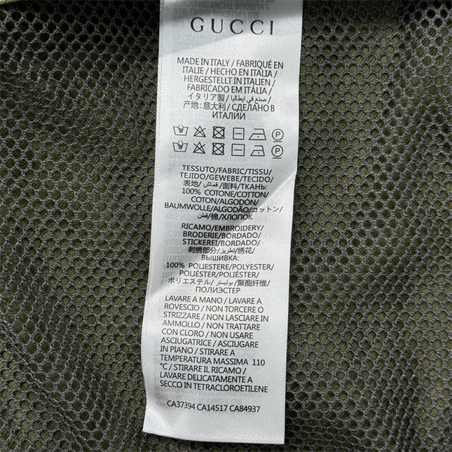 Gucci Olive Green GG Monogram Zip-Up Hoodie Jacket