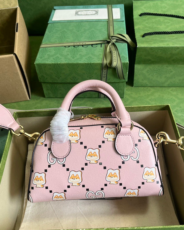 Gucci Ophidia Animal Print Mini Bag 724606
