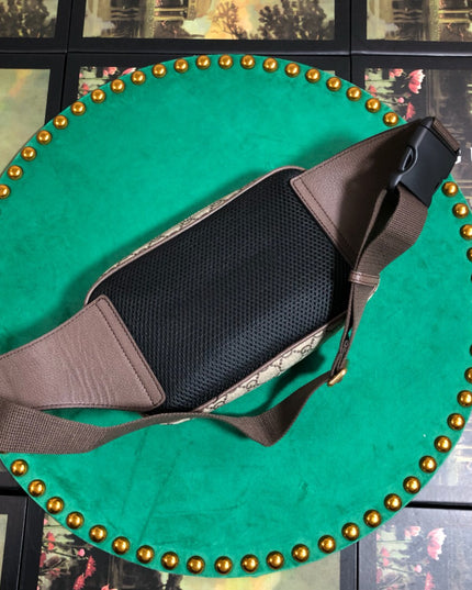 Gucci Ophidia Belt Bag 574796 – Web Stripe Canvas with Gold GG Logo
