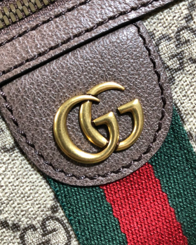 Gucci Ophidia Belt Bag 574796 – Web Stripe Canvas with Gold GG Logo