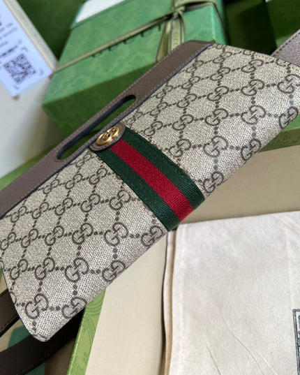 Gucci Ophidia Belt Bag 704196 – Brown GG Supreme Canvas