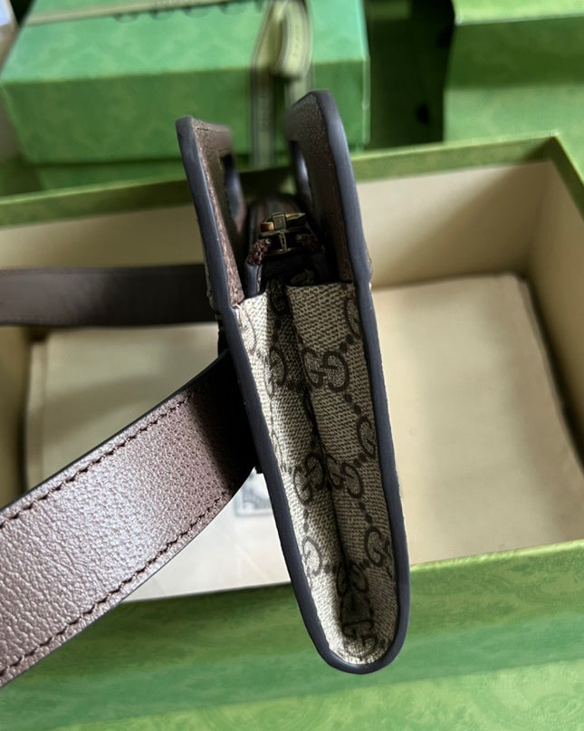 Gucci Ophidia Belt Bag 704196 – Brown GG Supreme Canvas