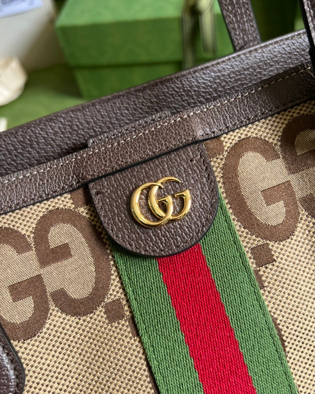 Gucci Ophidia Jumbo GG Medium Tote Bag – Beige/Brown