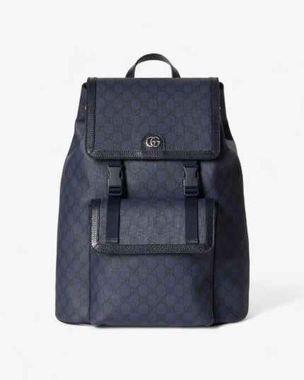 Gucci Ophidia Large Backpack 792104 Tonal blue GG Supreme Canvas