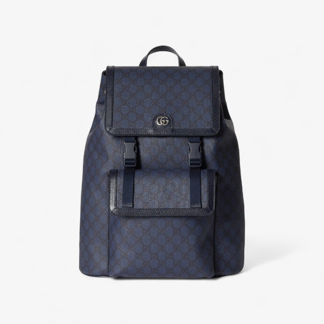 Gucci Ophidia Large Backpack 792104 Tonal blue GG Supreme Canvas