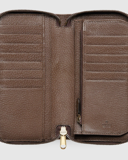 Gucci Ophidia Monogram Zip Around Wallet