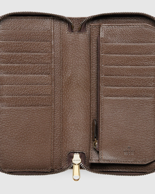 Gucci Ophidia Monogram Zip Around Wallet