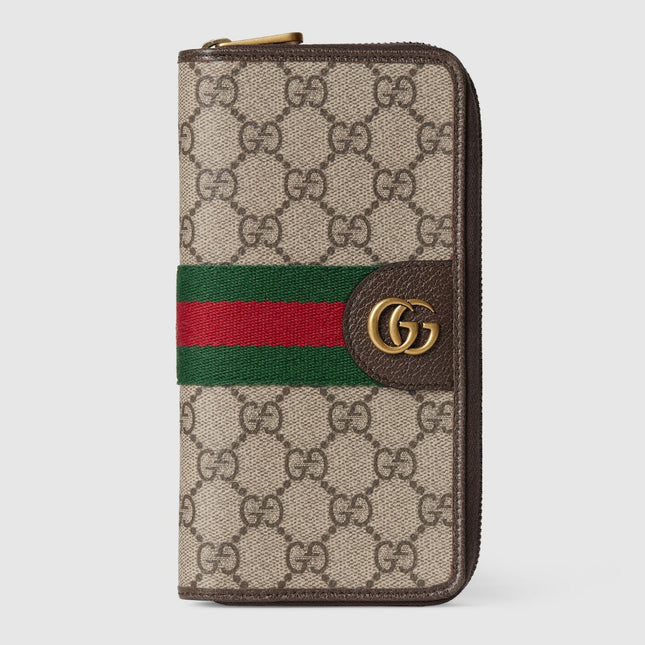 Gucci Ophidia Monogram Zip Around Wallet