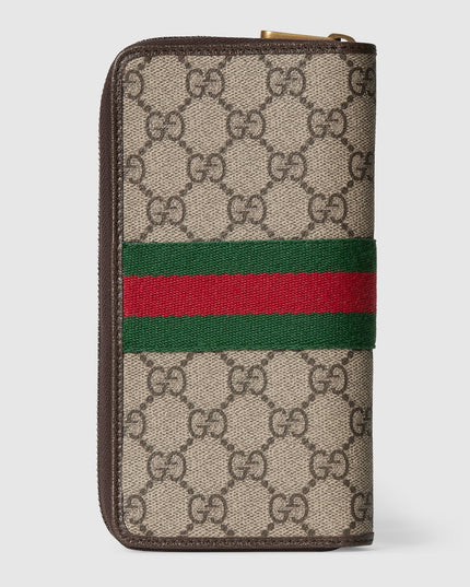 Gucci Ophidia Monogram Zip Around Wallet