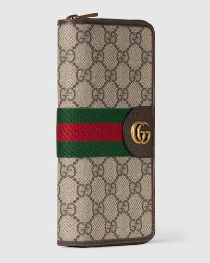 Gucci Ophidia Monogram Zip Around Wallet
