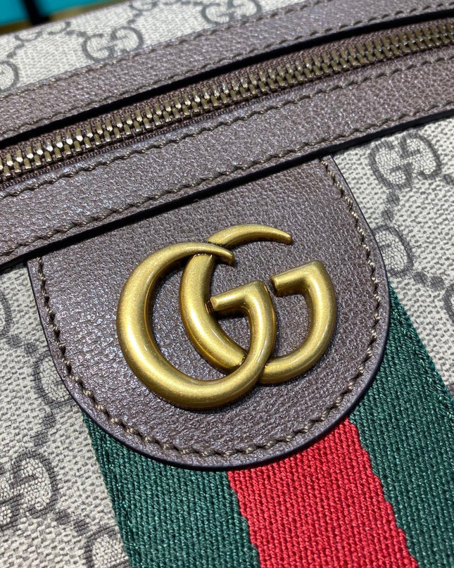 Gucci Ophidia Small Messenger Bag 547926 – Beige/Brown with Web Stripe