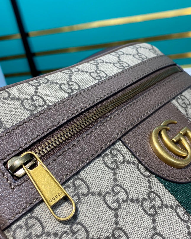Gucci Ophidia Small Messenger Bag 547926 – Beige/Brown with Web Stripe