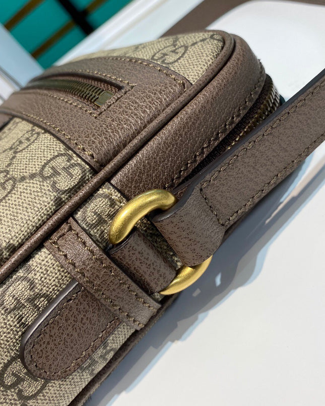 Gucci Ophidia Small Messenger Bag 547926 – Beige/Brown with Web Stripe