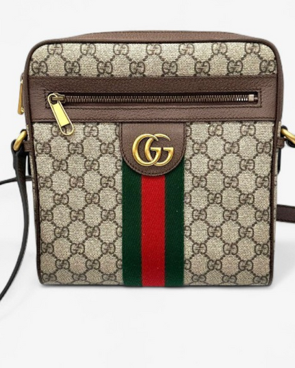 Gucci Ophidia Small Messenger Bag 547926 – Beige/Brown with Web Stripe