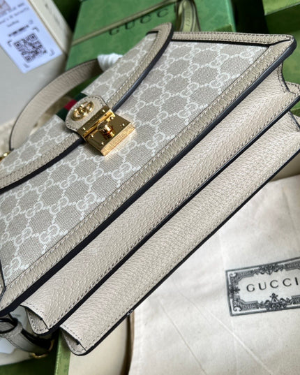 Gucci Ophidia GG Small Top Handle Bag – Beige/Ebony