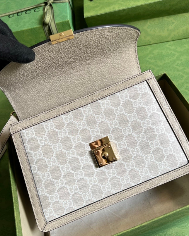 Gucci Ophidia GG Small Top Handle Bag – Beige/Ebony