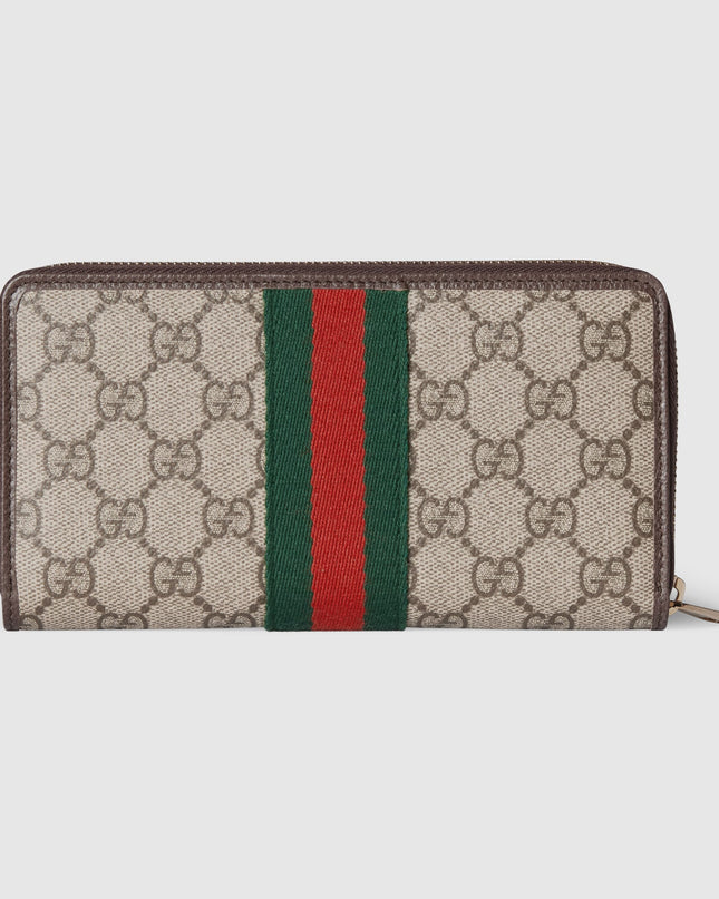 Gucci Ophidia Soft Supreme Zip Around Wallet