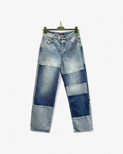 Gucci Patchwork Light Wash Denim Jeans