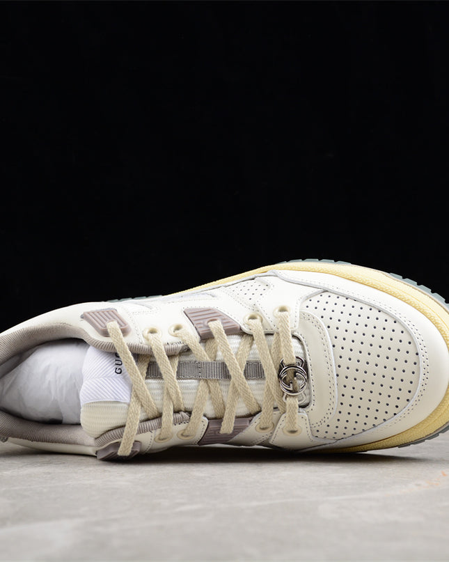 Gucci Perforated Leather Low‑Top Sneaker White Shoes