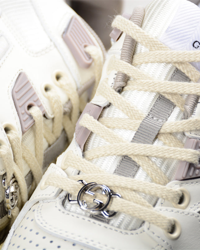 Gucci Perforated Leather Low‑Top Sneaker White Shoes