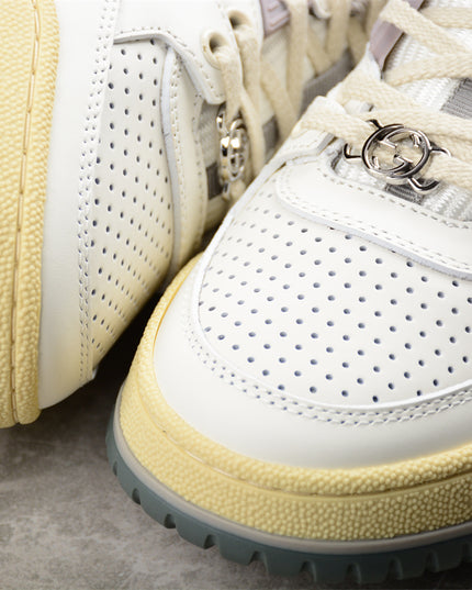 Gucci Perforated Leather Low‑Top Sneaker White Shoes