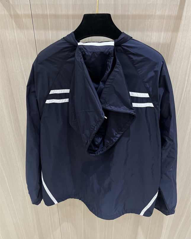 Gucci Prada Re-Nylon Technical Windbreaker Jacket – Navy Blue