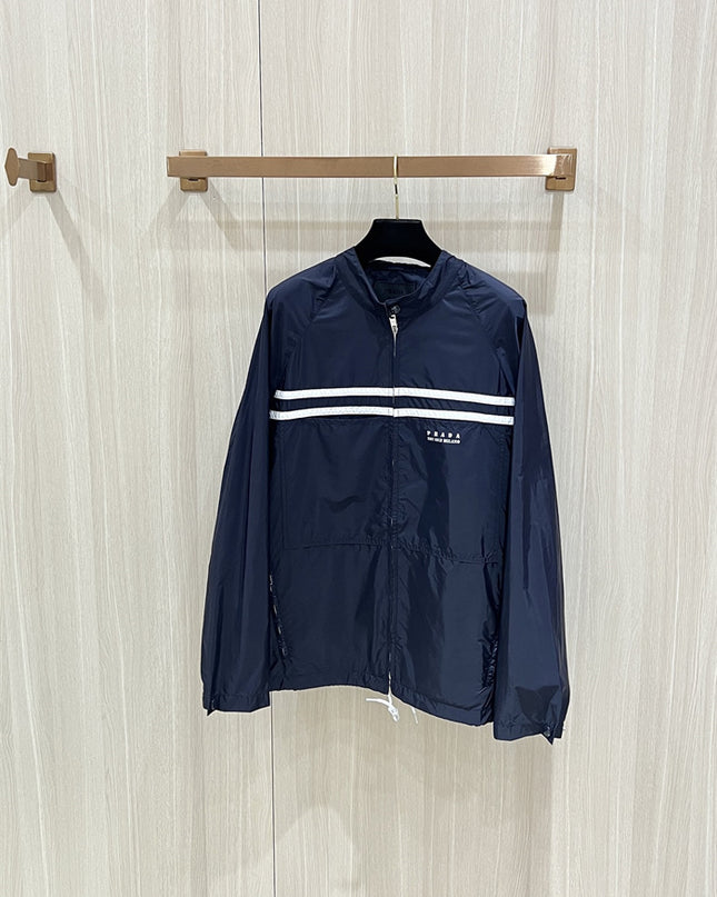 Gucci Prada Re-Nylon Technical Windbreaker Jacket – Navy Blue