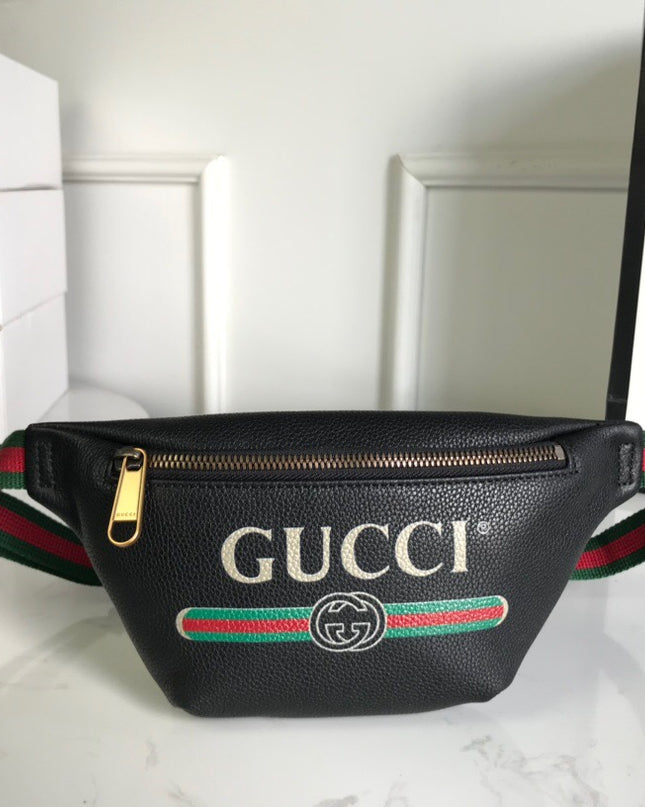 Gucci Print Small Belt Bag 527792 Black