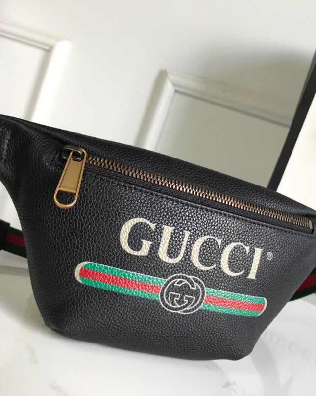 Gucci Print Small Belt Bag 527792 Black