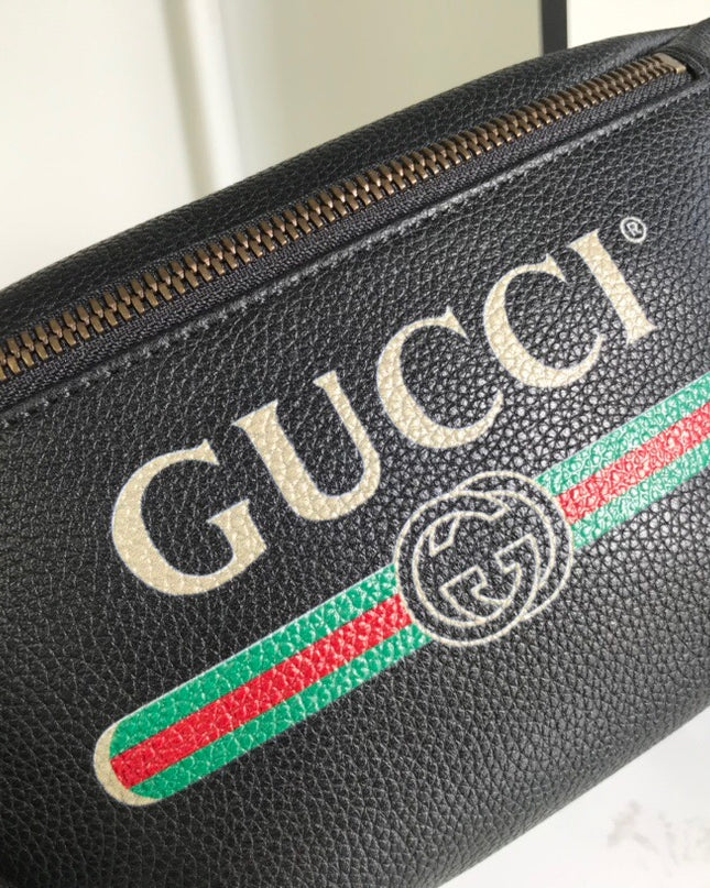 Gucci Print Small Belt Bag 527792 Black