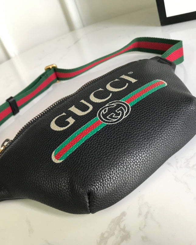 Gucci Print Small Belt Bag 527792 Black
