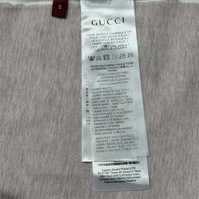Gucci Printed Cotton-jersey T‑shirt Rosso Ancora Red Logo Design