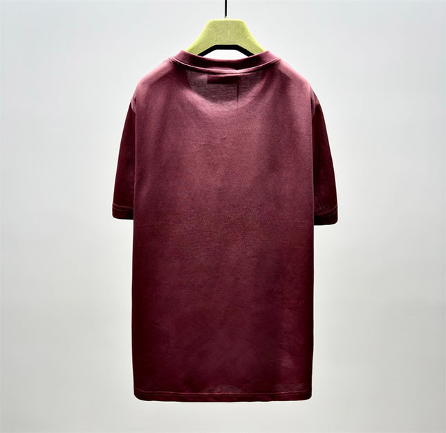 Gucci Printed Cotton-jersey T‑shirt Rosso Ancora Red Logo Design