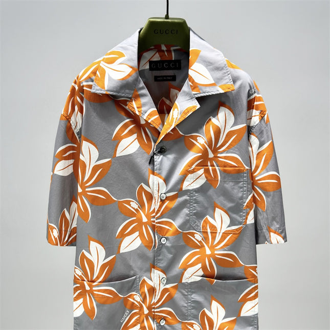 Gucci Printed Cotton Poplin Shirt