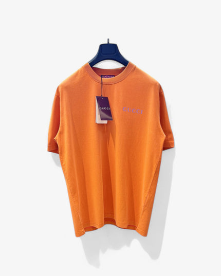 Gucci Printed Cotton‑Jersey T‑Shirt in Orange