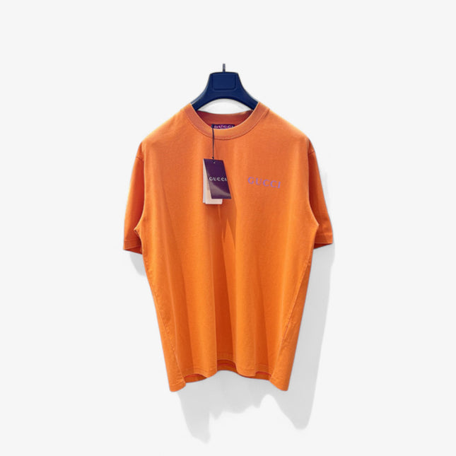 Gucci Printed Cotton‑Jersey T‑Shirt in Orange