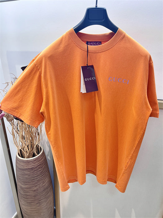 Gucci Printed Cotton‑Jersey T‑Shirt in Orange