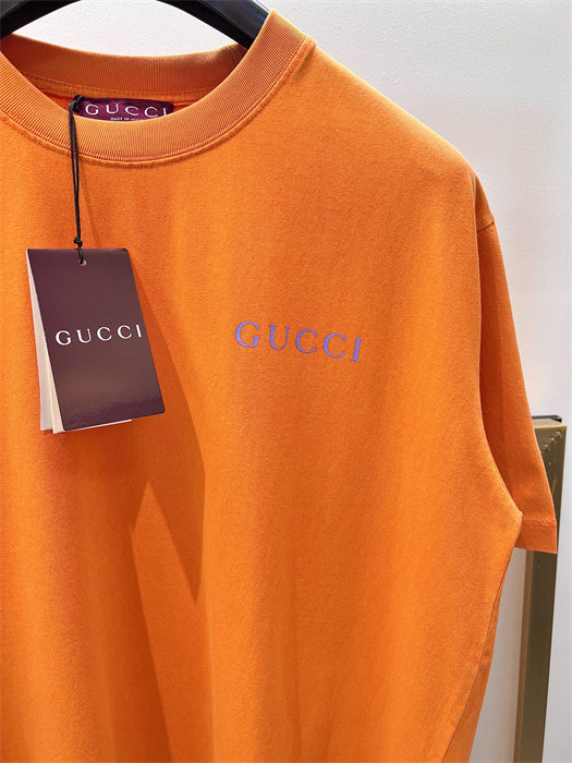 Gucci Printed Cotton‑Jersey T‑Shirt in Orange