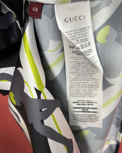 Gucci Printed Silk Camp‑Collar Shirt