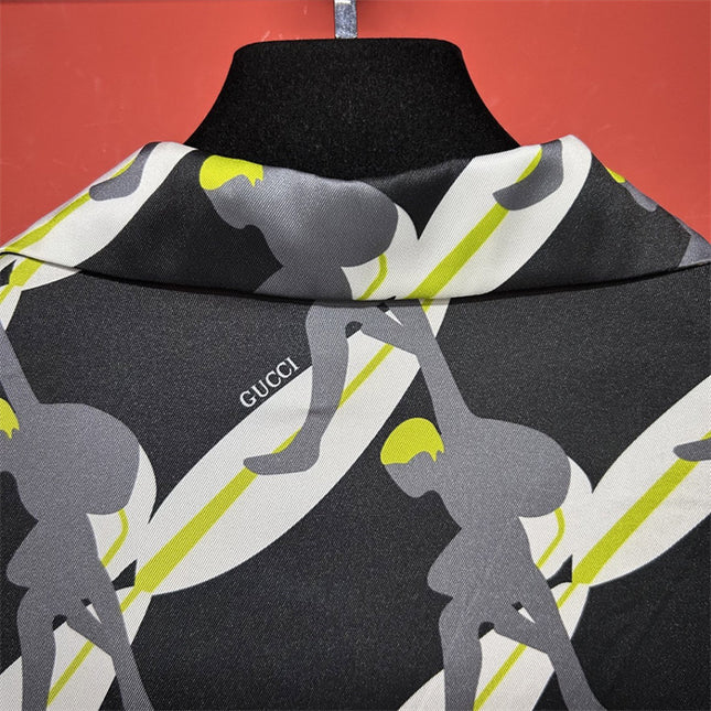 Gucci Printed Silk Camp‑Collar Shirt