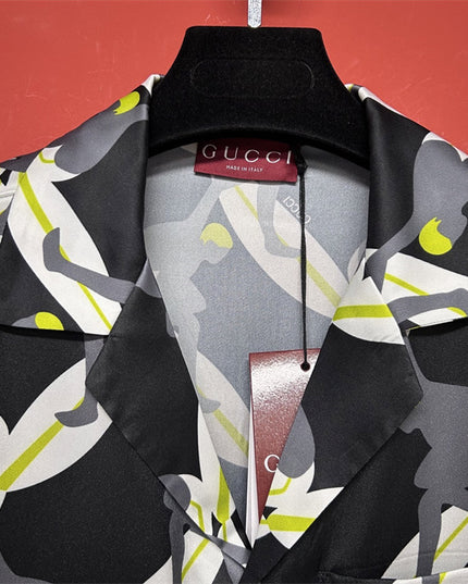 Gucci Printed Silk Camp‑Collar Shirt