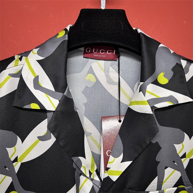 Gucci Printed Silk Camp‑Collar Shirt