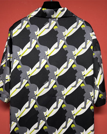 Gucci Printed Silk Camp‑Collar Shirt
